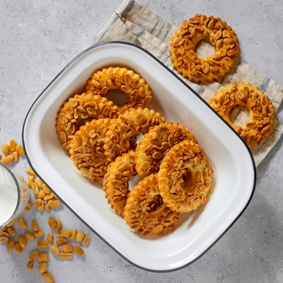 Песочные кольца с орехами