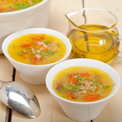 Постный рассольник с капустой